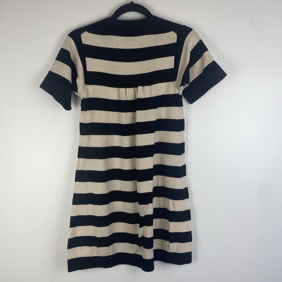 French Connection Women's Striped Tunic Size 4 Cream Black - Picture 4 of 7